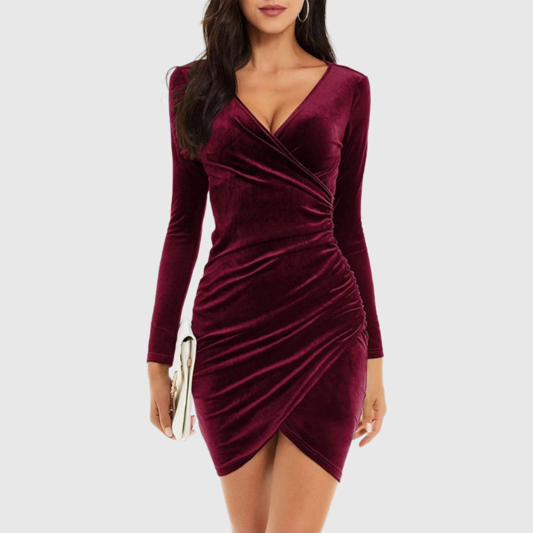 Sophia Quinn | Elegant Velvet Mini Dress - Maison Léa & Lou