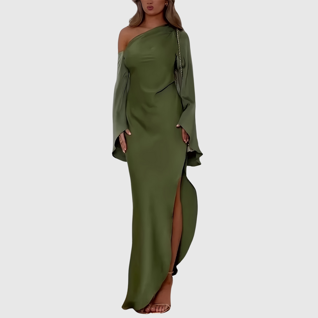 Alyne | Elegant One‑Shoulder Evening Dress - Maison Léa &amp; Lou