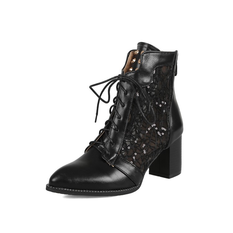 Patricia | Refined Lace-Up Heeled Boots - Maison Léa & Lou