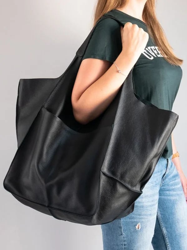 Ruth - Timeless Allure Leather Tote Bag - Maison Léa &amp; Lou