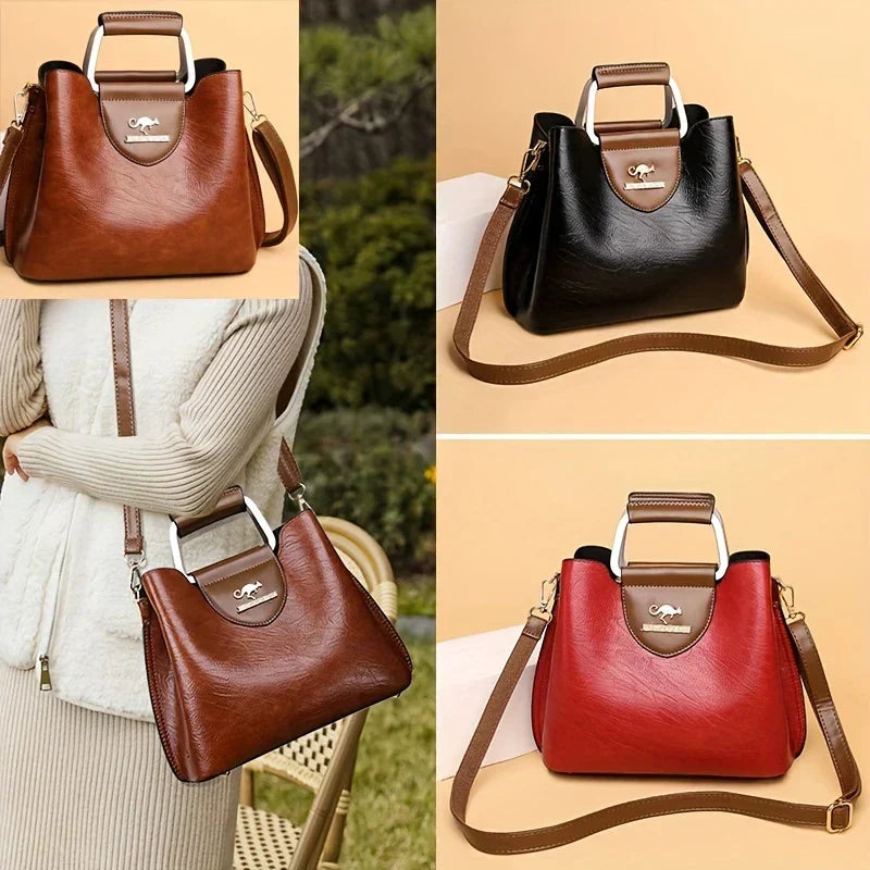 Isabella - Chic Leather Bucket Bag - Maison Léa &amp; Lou