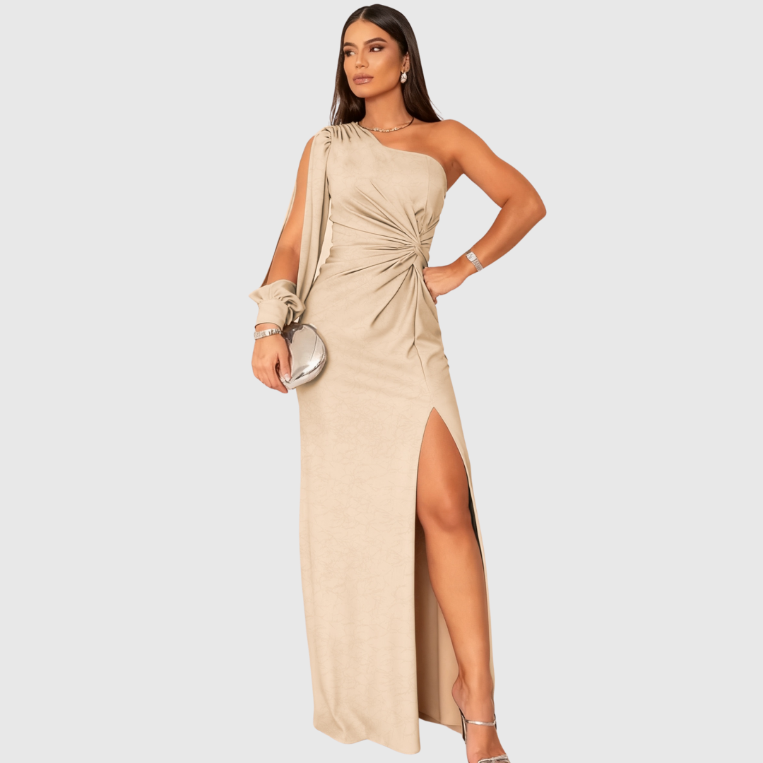 Charlotta | One‑Shoulder Evening Gown - Maison Léa &amp; Lou