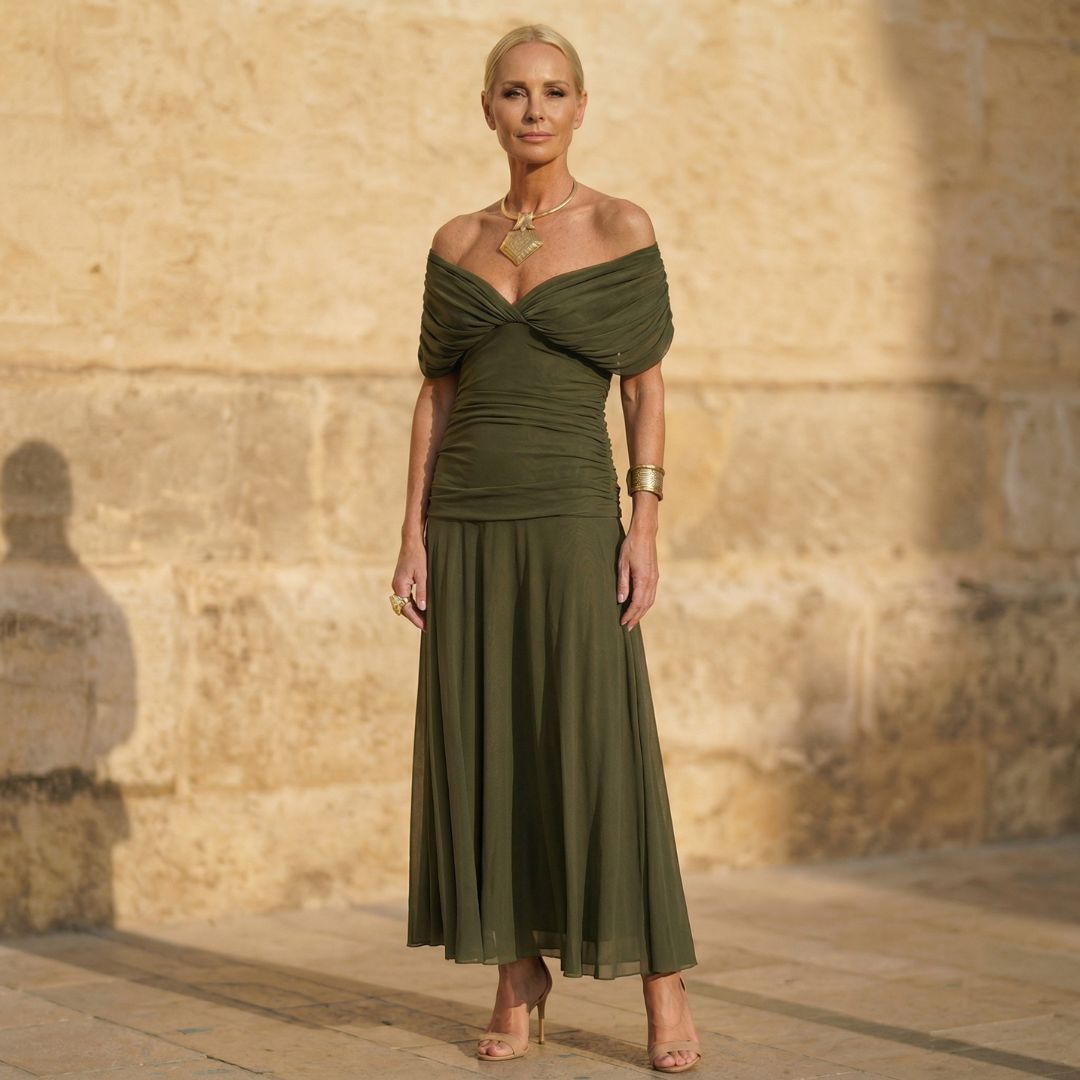 Jade | Elegant Olive Green Dress - Maison Léa & Lou