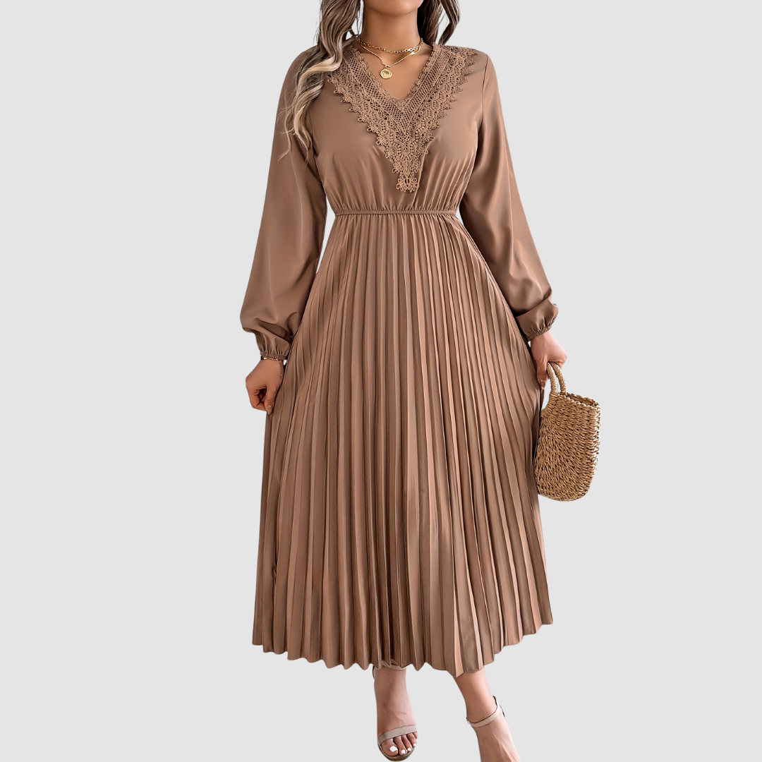Rosalind Quinn | Lace V-Neck A-Line Dress - Maison Léa &amp; Lou