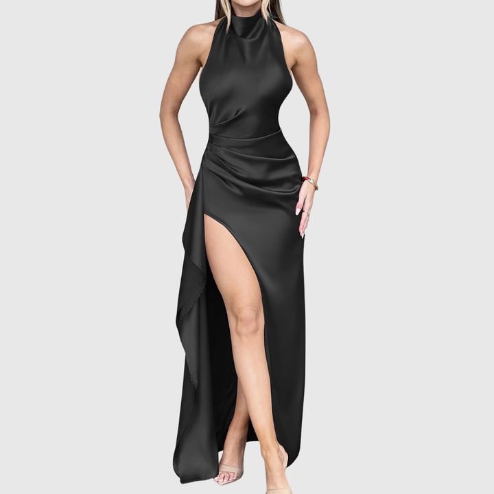 Tahlia | Elegant Satin Evening Dress - Maison Léa &amp; Lou