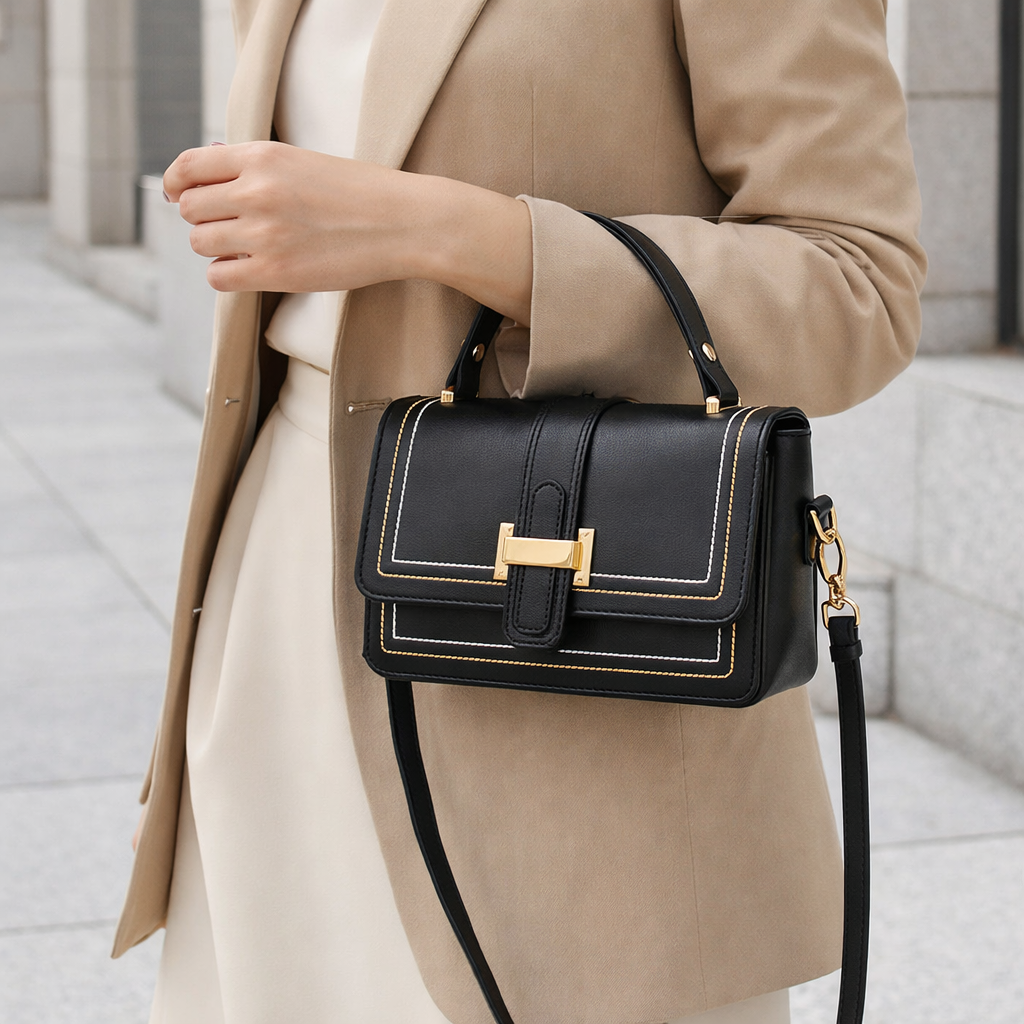 Luna Paris - Elegant Leather Bag - Maison Léa &amp; Lou