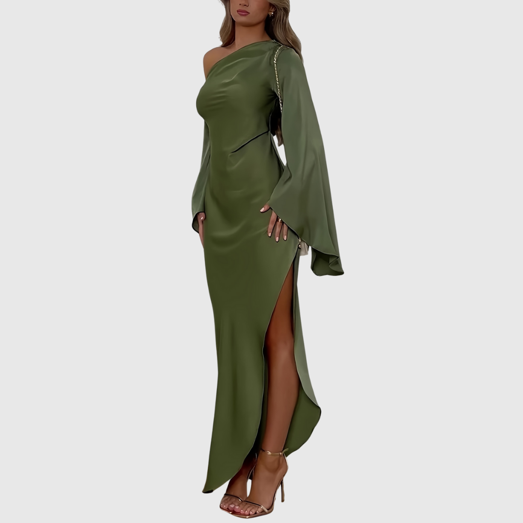 Alyne | Elegant One‑Shoulder Evening Dress - Maison Léa & Lou