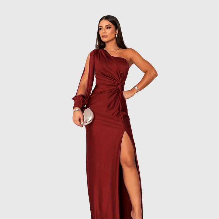 Charlotta | One‑Shoulder Evening Gown - Maison Léa &amp; Lou