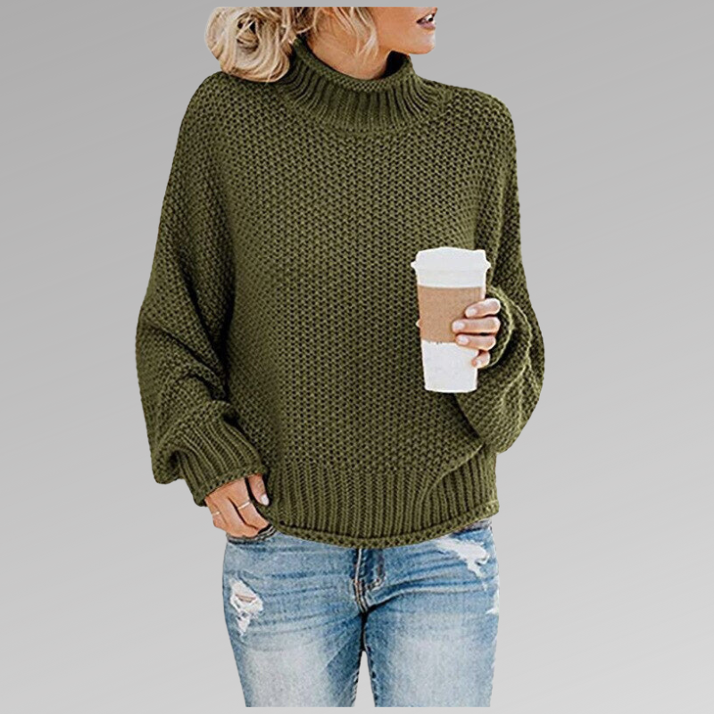 Mallory | Relaxed Turtleneck Jumper - Maison Léa & Lou