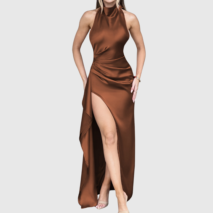 Tahlia | Elegant Satin Evening Dress - Maison Léa &amp; Lou