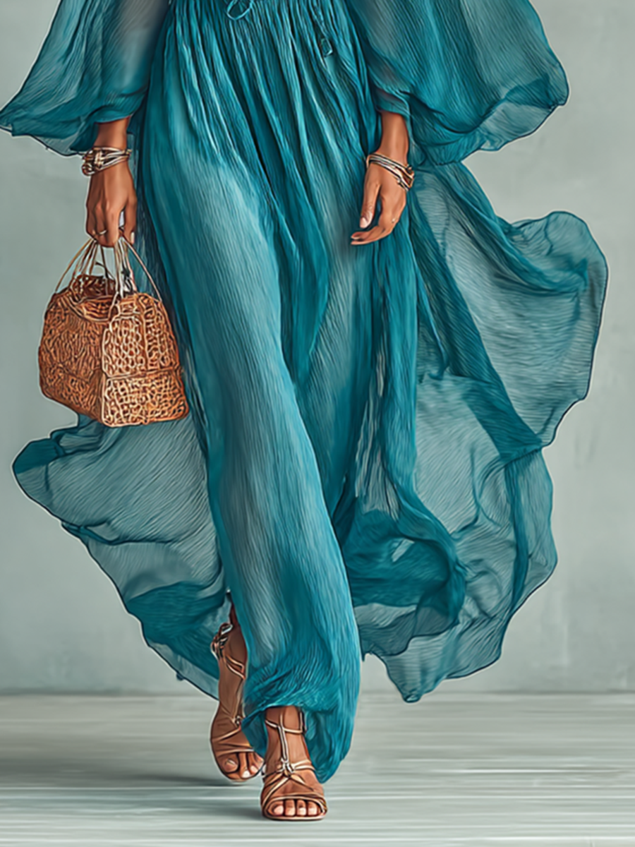 Greta | Elegant Maxi Dress - Maison Léa &amp; Lou
