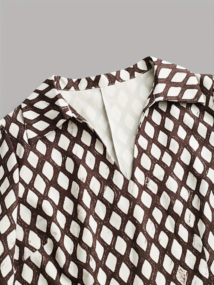 Zara lizzy | Vintage Rhombus Print Dress - Maison Léa &amp; Lou