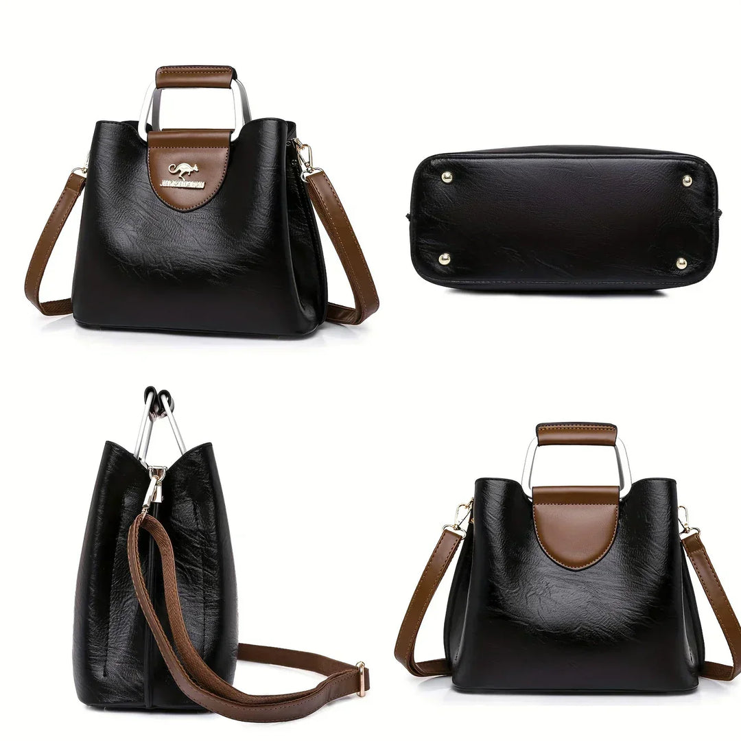 Isabella - Chic Leather Bucket Bag - Maison Léa &amp; Lou