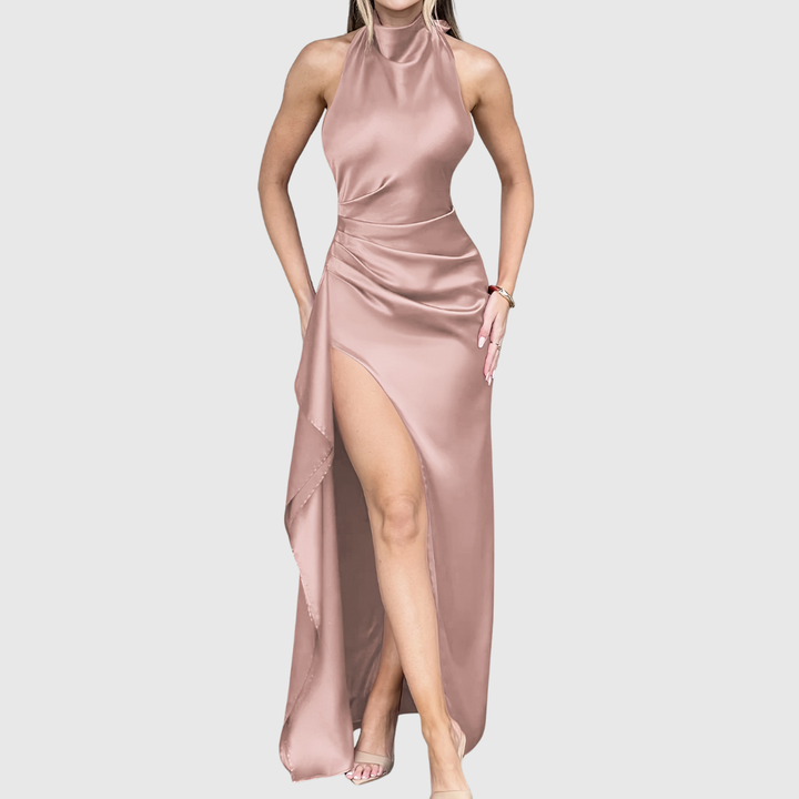 Tahlia | Elegant Satin Evening Dress - Maison Léa &amp; Lou