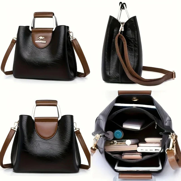 Isabella - Chic Leather Bucket Bag - Maison Léa &amp; Lou