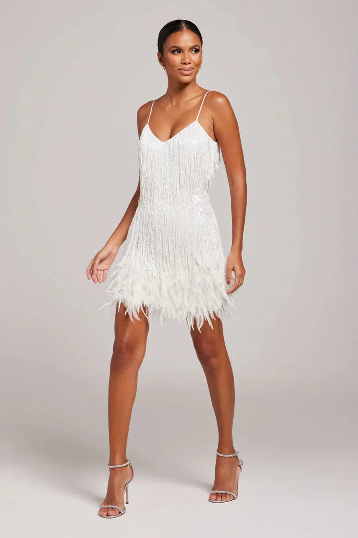 Alicia | Feather Mini Dress - Maison Léa &amp; Lou