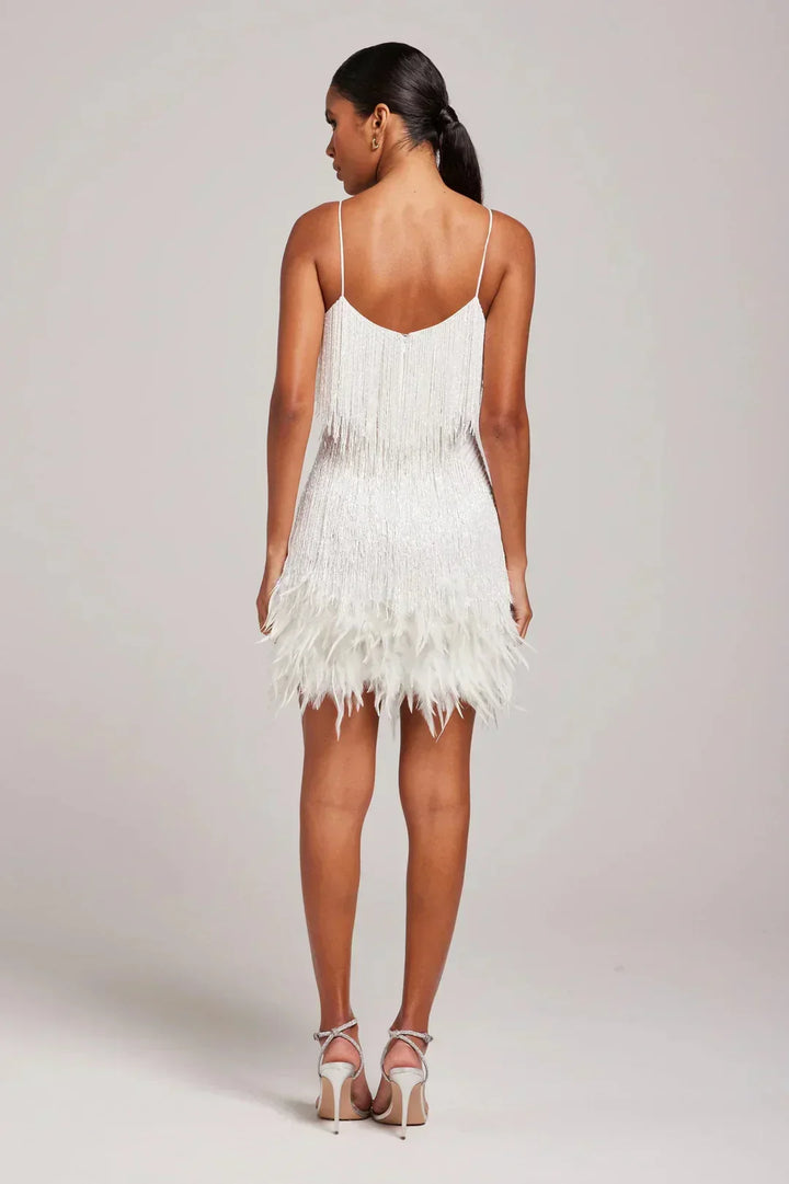 Alicia | Feather Mini Dress - Maison Léa &amp; Lou
