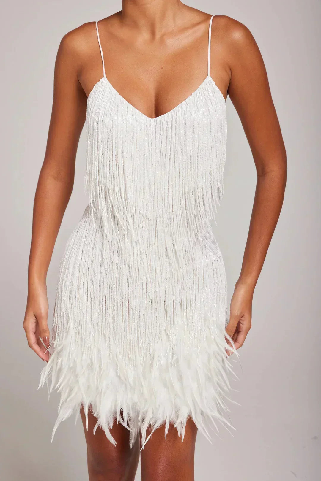 Alicia | Feather Mini Dress - Maison Léa &amp; Lou