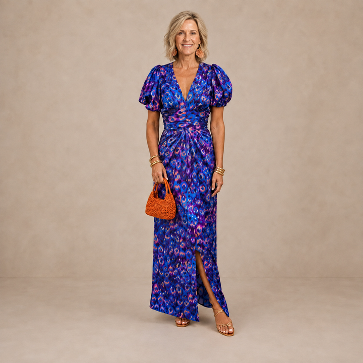 TORA™ – ELEGANT DRESS WITH PLEATED SLEEVES - Maison Léa &amp; Lou