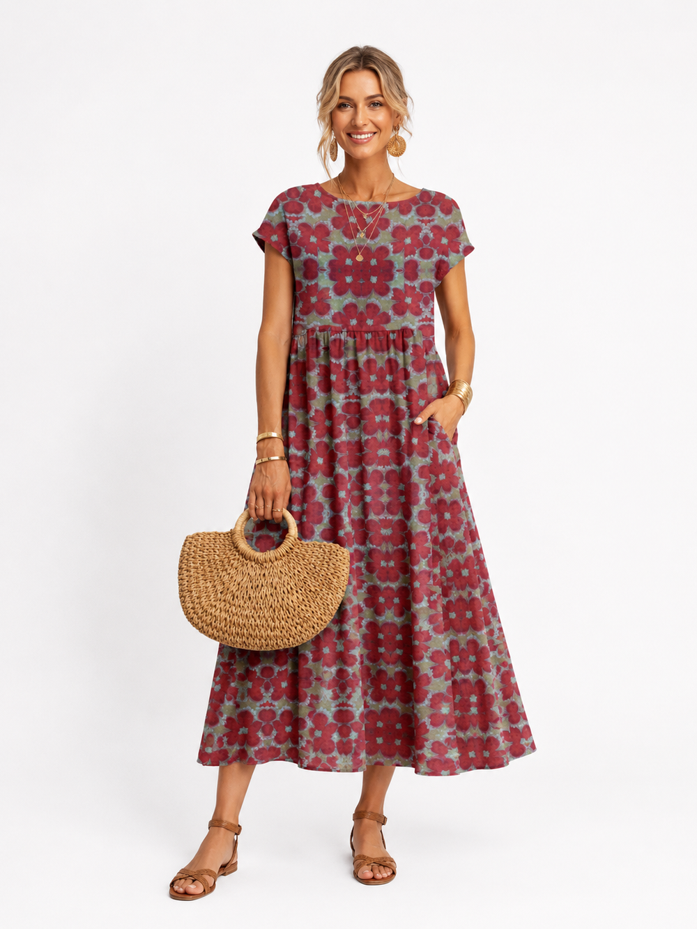 Florene | short sleeve summer dress - Maison Léa & Lou
