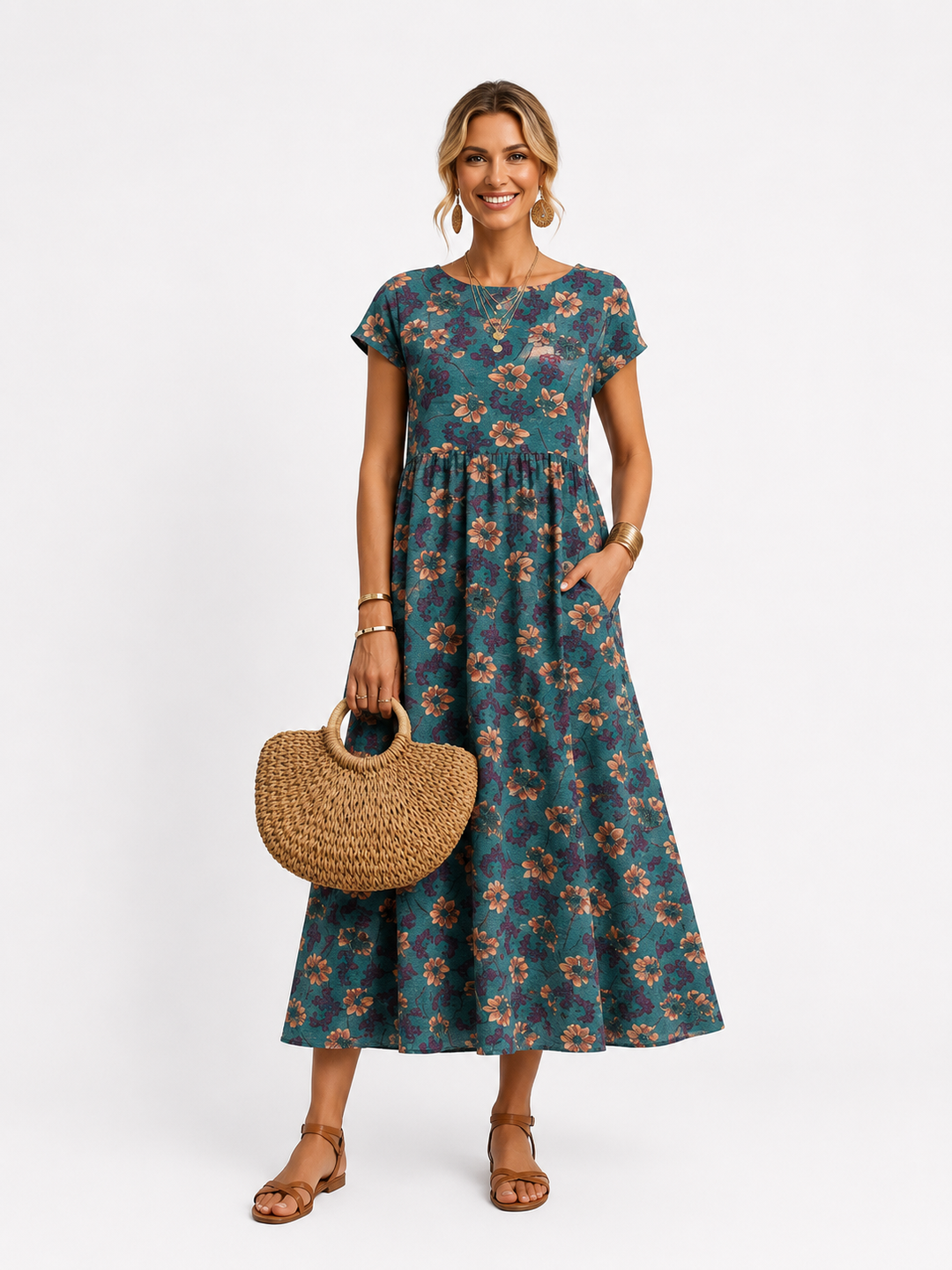 Florene | short sleeve summer dress - Maison Léa &amp; Lou