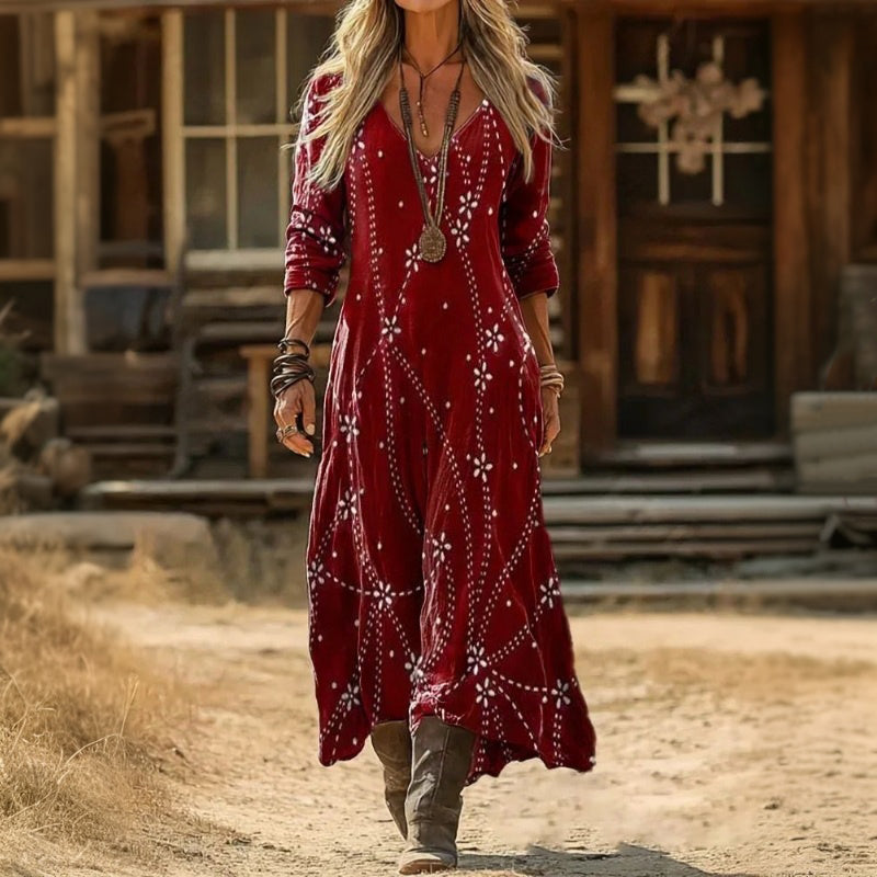 Elara | Flowing Bohemian Maxi Dress - Maison Léa & Lou