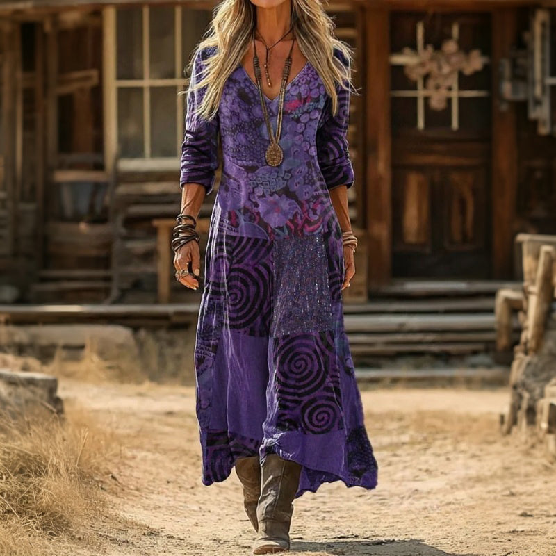 Fenella | Flowing Bohemian Maxi Dress - Maison Léa & Lou