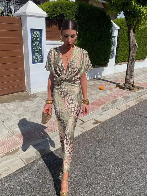 Clarandra | Copper Midi Dress - Maison Léa &amp; Lou