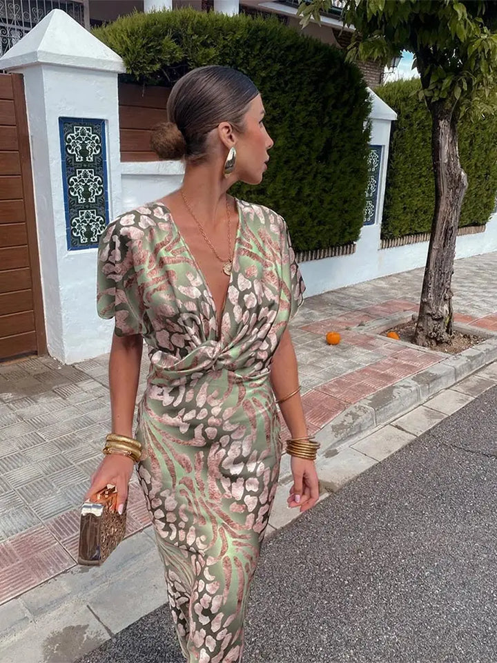 Clarandra | Copper Midi Dress - Maison Léa &amp; Lou