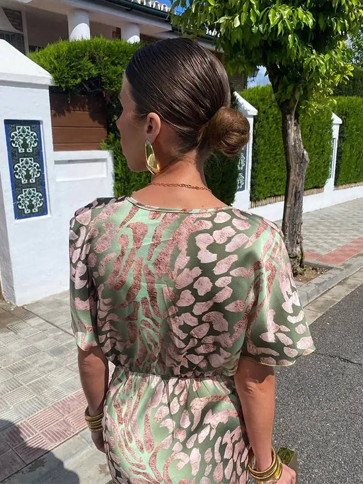 Clarandra | Copper Midi Dress - Maison Léa &amp; Lou