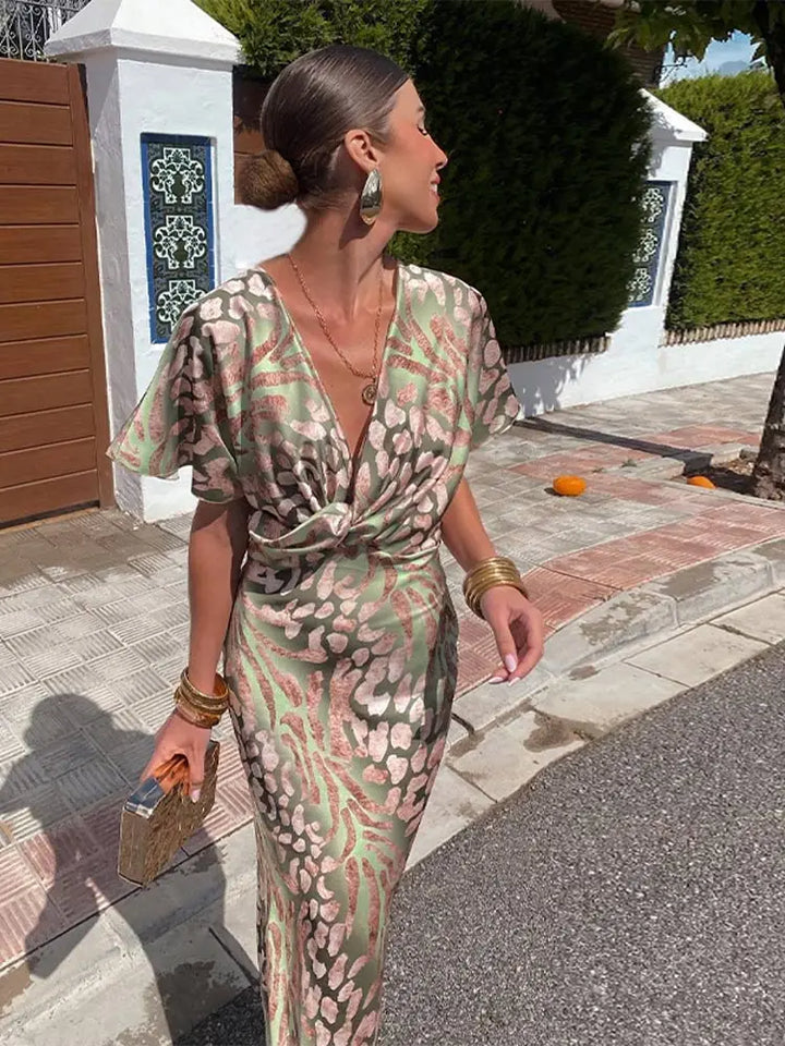 Clarandra | Copper Midi Dress - Maison Léa &amp; Lou