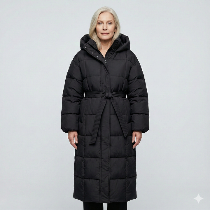 Carmen - Long Belted Puffer Coat