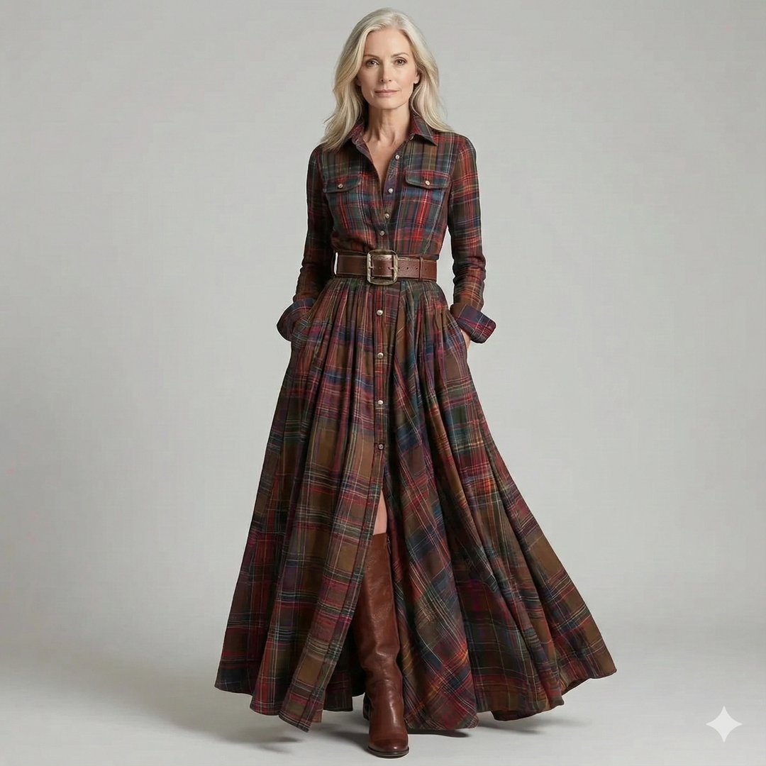 Bryanna - Sophisticated Maxi Dress - Maison Léa &amp; Lou