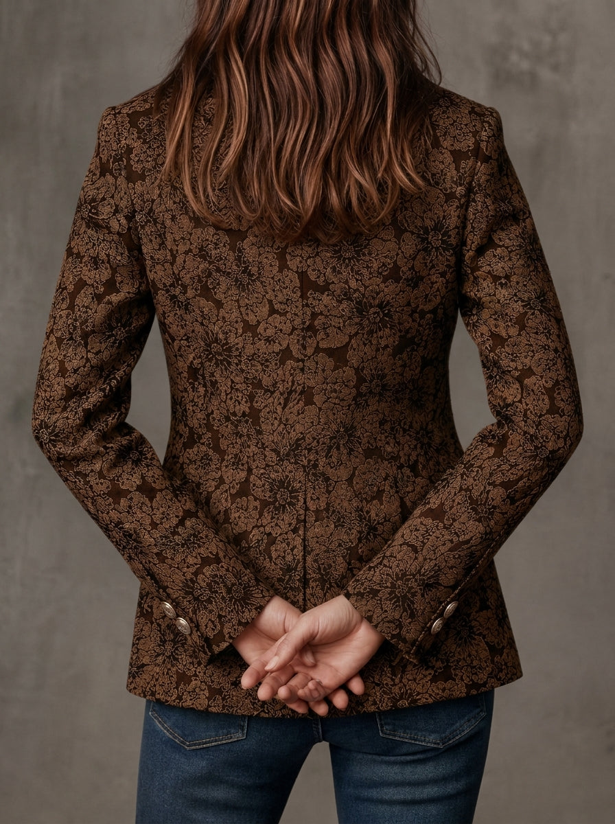 Kate - Jacquard Blazer with Paisley Print