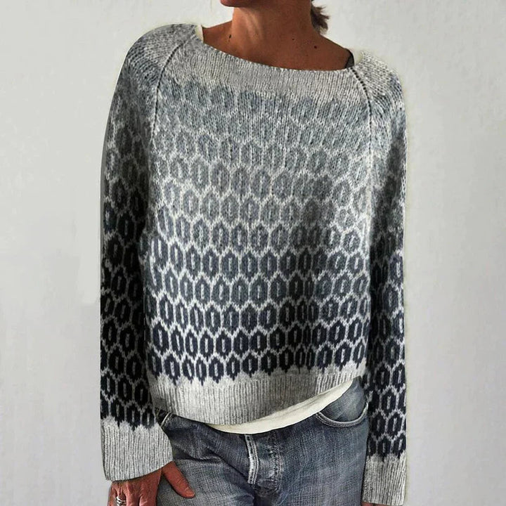 Sanya - Retro Scandinavian knitted sweater - Maison Léa &amp; Lou