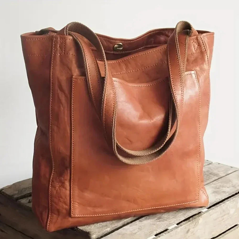 Carol - Modern Chic Leather Tote Bag - Maison Léa & Lou