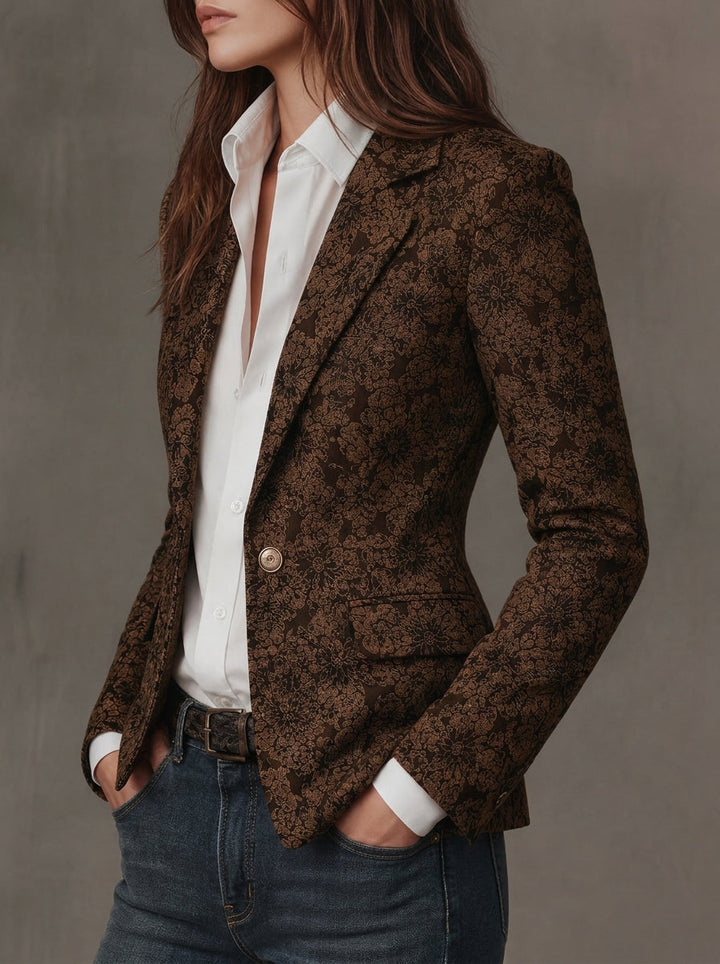 Kate - Jacquard Blazer with Paisley Print