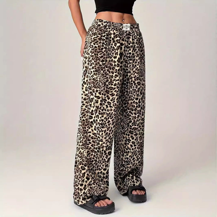 LIEZEL™ – Comfy Straight-Leg Leopard Print Pants