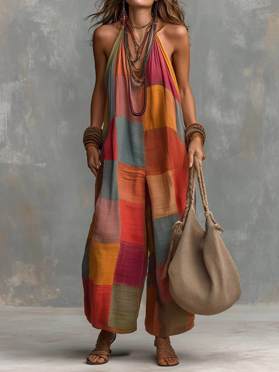 Bohemian Patchwork Jumpsuit™ – Freschezza e libertà con uno stile artistico e unico. - Maison Léa &amp; Lou