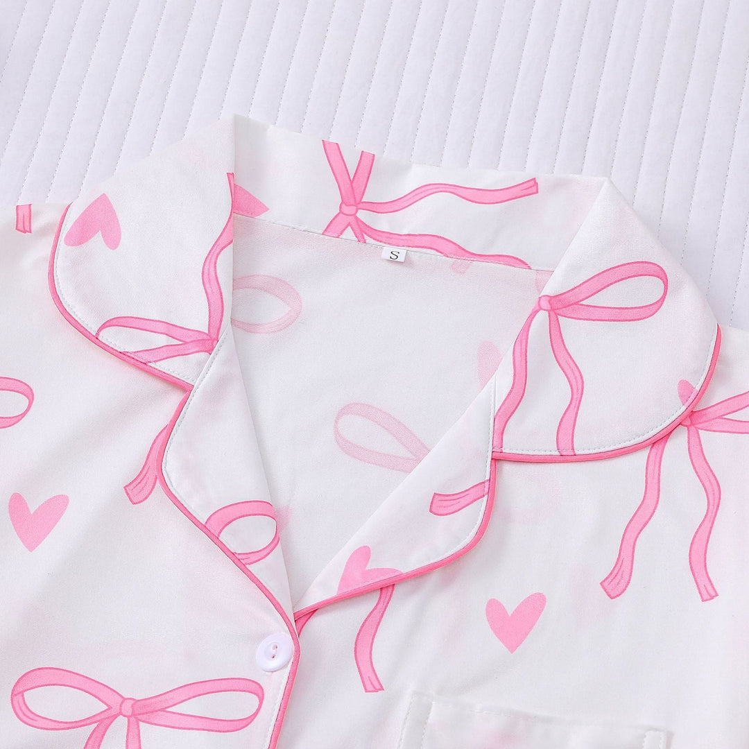 SHAKILA™ - Casual Crop Shirt and Short Pajama Set
