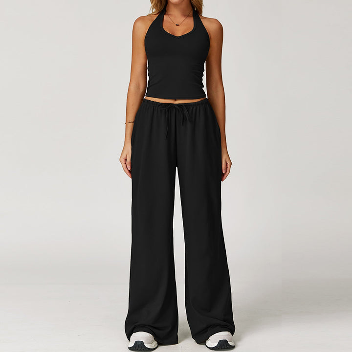 DINGDING™ - Casual Crop Tank Top and Wide Leg Pants Set