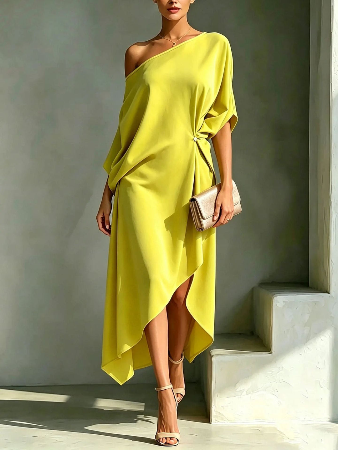 Camila | Abito elegante asimmetrico - Maison Léa &amp; Lou