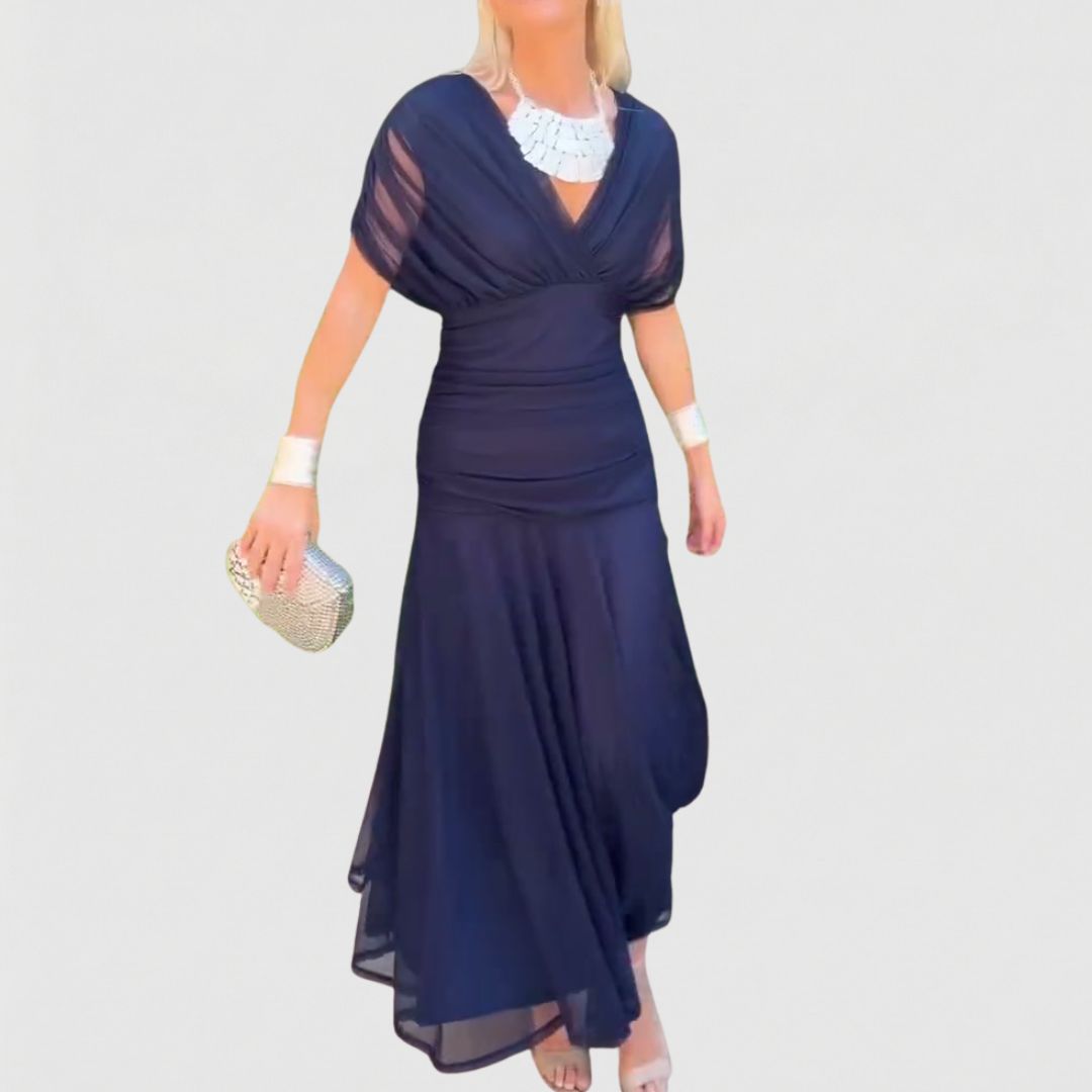 Avery - Elegant Blue Dress - Maison Léa & Lou