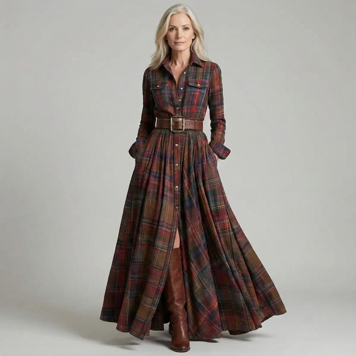 Bryanna - Sophisticated Maxi Dress - Maison Léa &amp; Lou