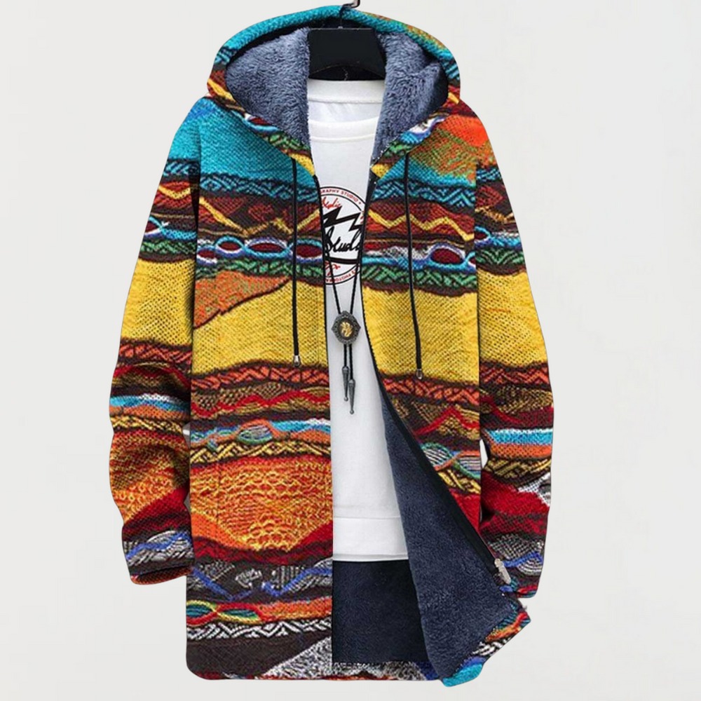 Noelle | Tribal Art Print Hoodie - Maison Léa & Lou