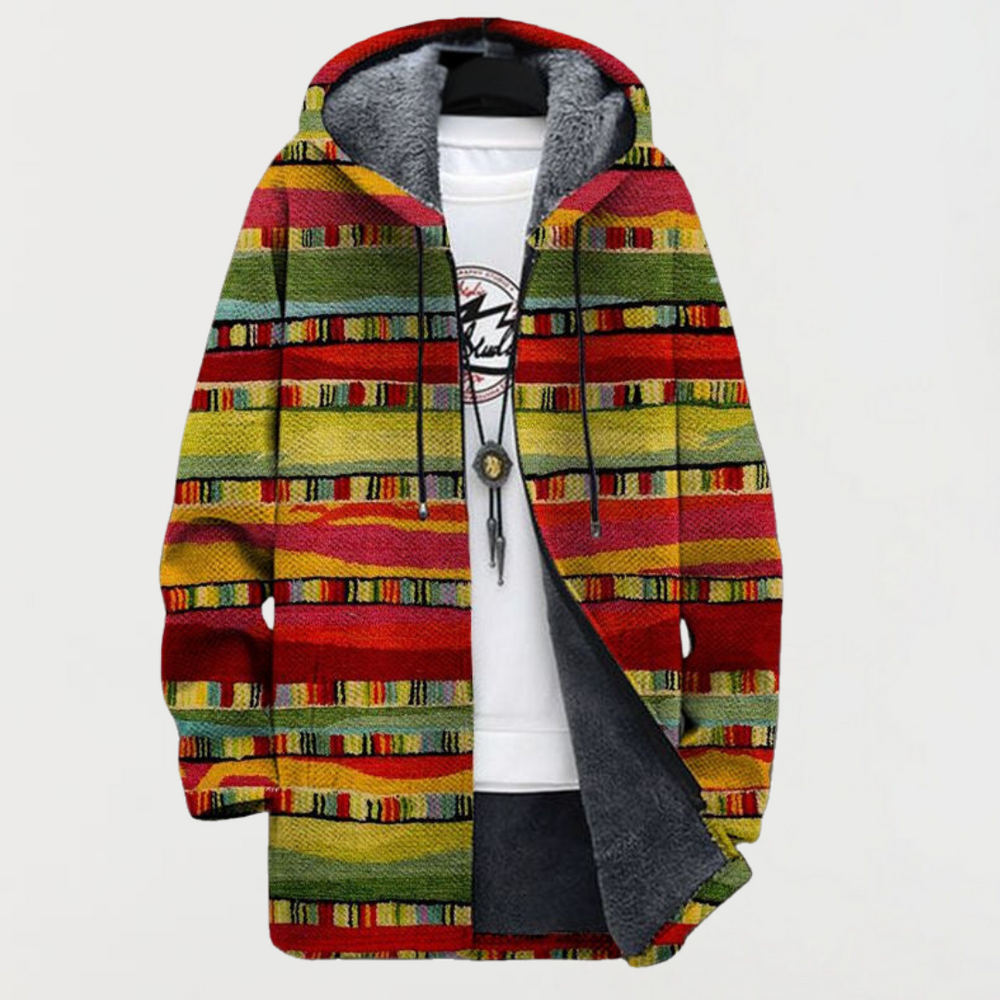 Bailey | Ethnic Stripe Hooded Cardigan - Maison Léa & Lou