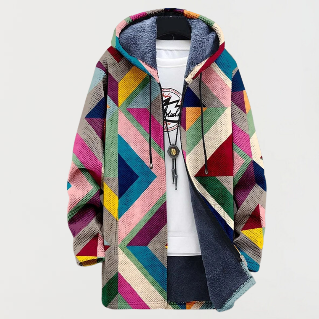 Marlow | Geometric Print Hoodie - Maison Léa & Lou