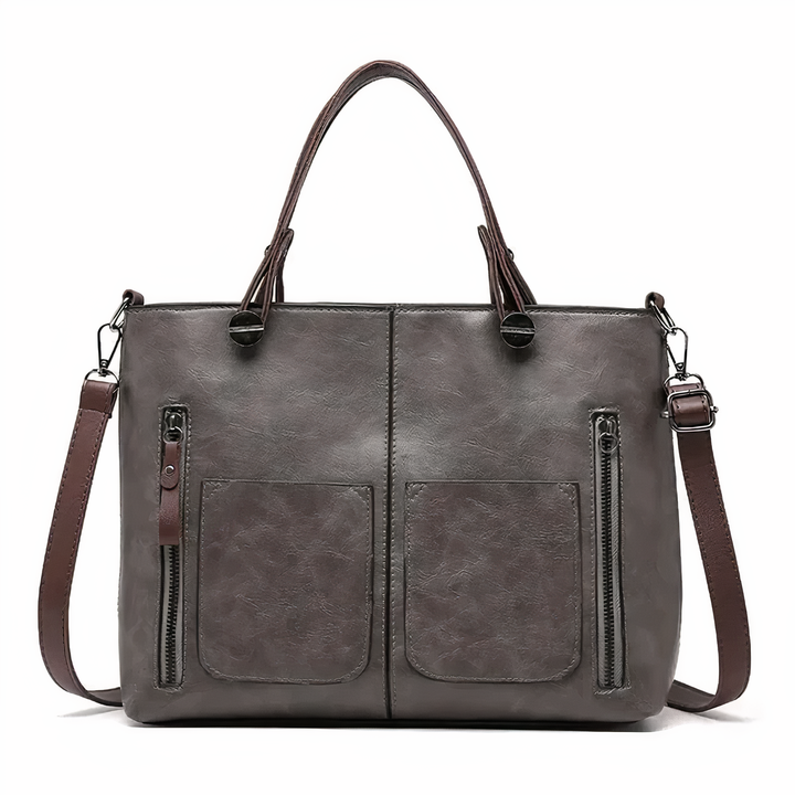 Nancy - Timeless Elegance Leather Shoulder Bag - Maison Léa &amp; Lou