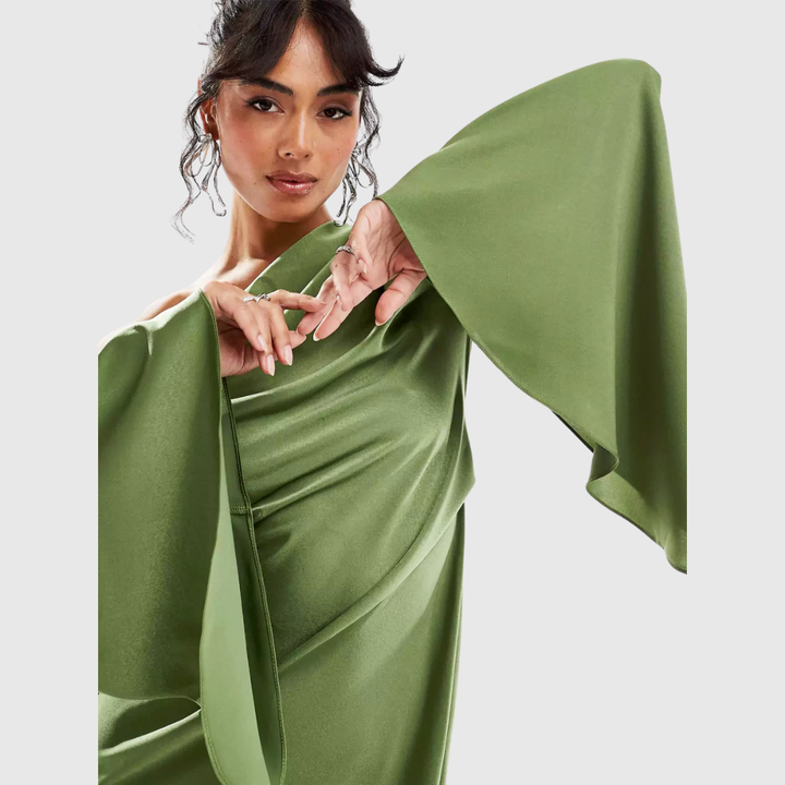 Rosaline | Satin Flow Maxi Dress - Maison Léa &amp; Lou
