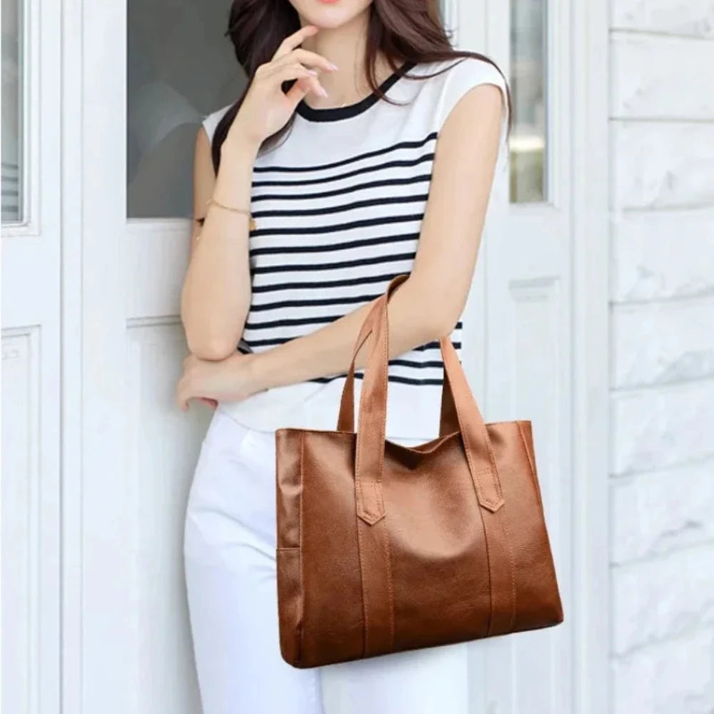 Susan - Minimalist Luxury Leather Shoulder Bag - Maison Léa &amp; Lou